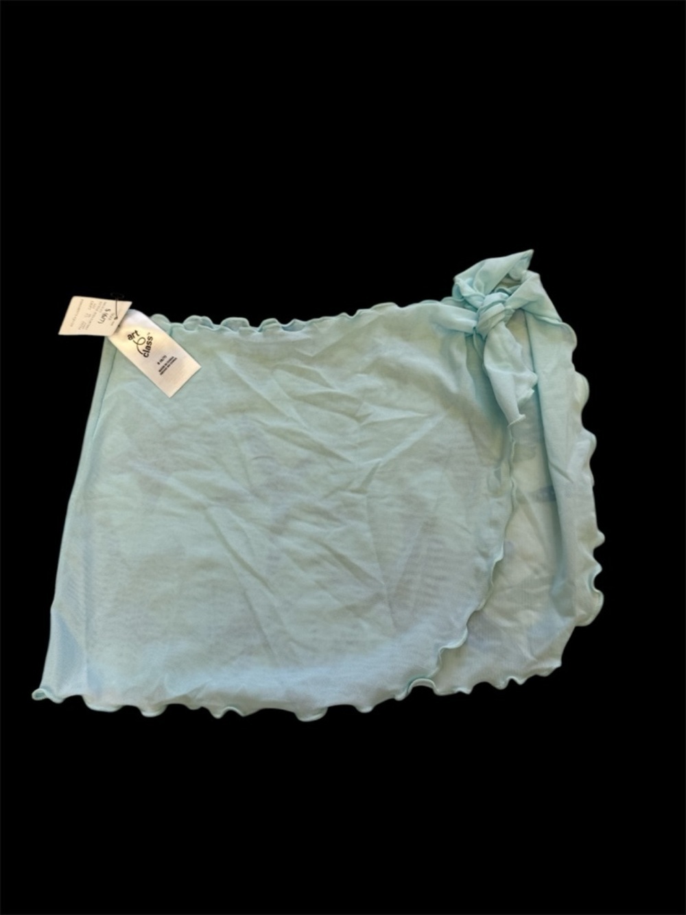 Art Class Light Blue Sheer Tie-Waist Sarong Small 6-7 Jr